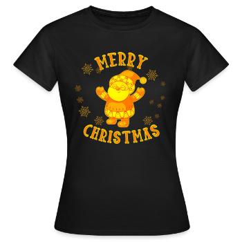 Santa Claus Merry Christmas Christmas - Women's T-Shirt - black - Front - AI Model Female 172 dark (172cm)