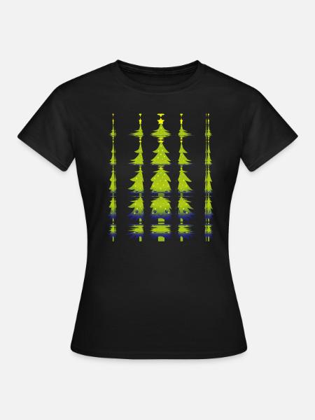 Colorful Christmas tree Christmas Tree - Women's T-Shirt - black