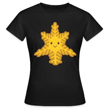 Étoiles de Noël Schémlocken Noël - T-shirt Femme - noir - Devant - AI Model Female 172 dark (172cm)