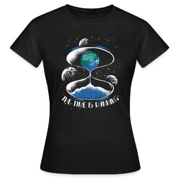 Erde Klimawandel Nachhaltig Umwelt Geschenk - Frauen T-Shirt - Schwarz - Vorne - AI Model Female 172 dark (172cm)