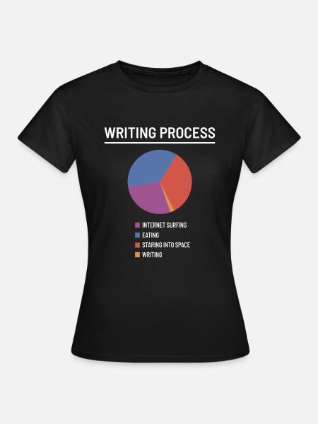 Author writer writing books gift - Women's T-Shirt - black