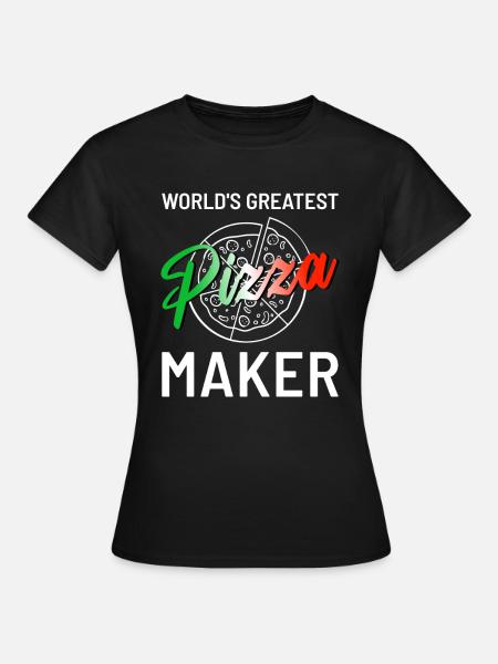 Pizzeria für den Weltbesten Pizzabäcker - Frauen T-Shirt - Schwarz