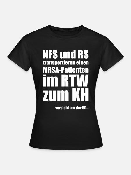 Rettungsdienst Notfallsanitäter Sanitäter - Frauen T-Shirt - Schwarz