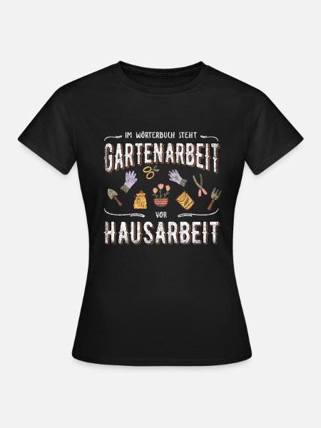 Gartenarbeit Wörterbuch Garten Gärtner - Frauen T-Shirt - Schwarz
