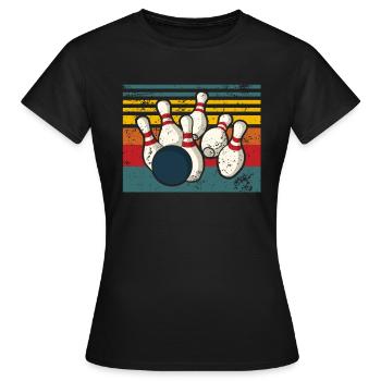 Bowling Bowling Club Kegelbahn Kegler Kegelverein - T-shirt Femme - noir - Devant - AI Model Female 172 dark (172cm)