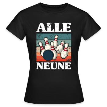 Kegeln Kegelclub Kegelbahn Kegler Kegelverein - Frauen T-Shirt - Schwarz - Vorne - AI Model Female 172 dark (172cm)