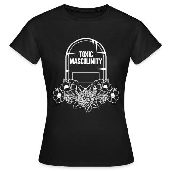 Masculinité toxique Féminisme Féministe - T-shirt Femme - noir - Devant - AI Model Female 172 dark (172cm)