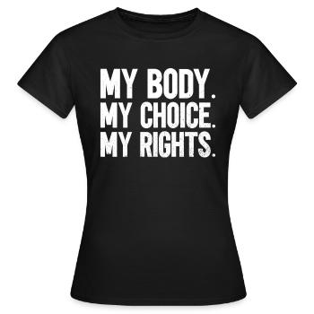 Droits des femmes Féminisme Féministe Autonomisation des femmes - T-shirt Femme - noir - Devant - AI Model Female 172 dark (172cm)