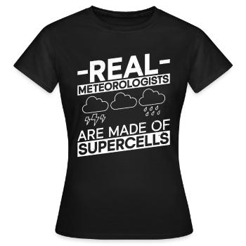 Météorologue Météo Climat Prévisions Météo - T-shirt Femme - noir - Devant - AI Model Female 172 dark (172cm)
