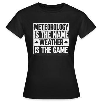 Météorologue Météo Climat Prévisions Météo - T-shirt Femme - noir - Devant - AI Model Female 172 dark (172cm)