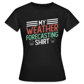 Météorologue Météo Climat Prévisions Météo - T-shirt Femme - noir - Devant - AI Model Female 172 dark (172cm)