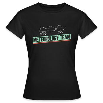 Météorologue Météo Climat Prévisions Météo - T-shirt Femme - noir - Devant - AI Model Female 172 dark (172cm)
