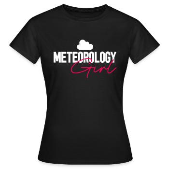 Météorologue Météo Climat Prévisions Météo - T-shirt Femme - noir - Devant - AI Model Female 172 dark (172cm)