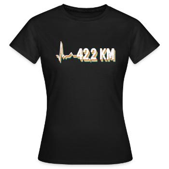 42,2 km - Marathon Runner Marathon Jogging Runner - T-shirt Femme - noir - Devant - AI Model Female 172 dark (172cm)