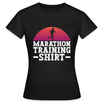 Marathonläufer Marathonläufer Athleten Training - Frauen T-Shirt - Schwarz - Vorne - AI Model Female 172 dark (172cm)