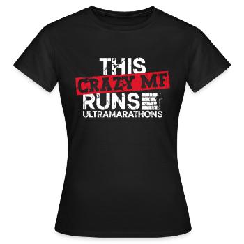Ce fou court des ultramarathons - T-shirt Femme - noir - Devant - AI Model Female 172 dark (172cm)