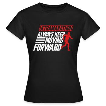 Ultramarathon Toujours en avant Ultramarathon - T-shirt Femme - noir - Devant - AI Model Female 172 dark (172cm)