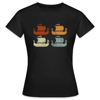 Nordische Mythologie Wikinger Nordisch Odin - Frauen T-Shirt - Schwarz - Vorne - AI Model Female 172 dark (172cm)
