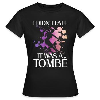 Je ne suis pas tombé, c’était un ballet tombé - T-shirt Femme - noir - Devant - AI Model Female 172 dark (172cm)