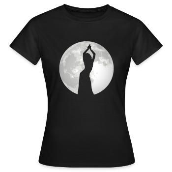Danse du ventre Danseuse du ventre Danse de la Lune Cadeau - T-shirt Femme - noir - Devant - AI Model Female 172 dark (172cm)