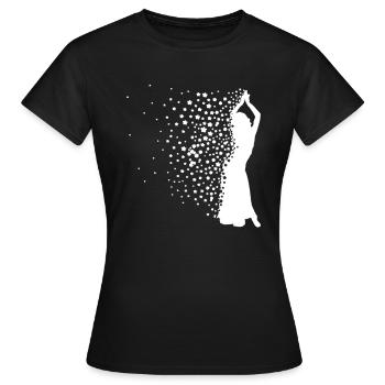 Danseuse du ventre + Fleurs - Danse du ventre - T-shirt Femme - noir - Devant - AI Model Female 172 dark (172cm)