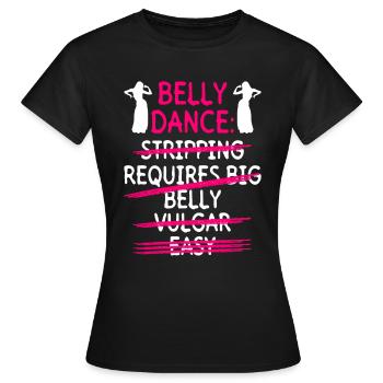 Danse du ventre Danseuse du ventre Danse Danseur Cadeau - T-shirt Femme - noir - Devant - AI Model Female 172 dark (172cm)