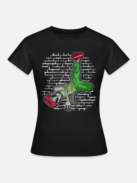 Breakdance Alien - Breakdance Hip Hop - Frauen T-Shirt - Schwarz