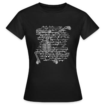 Breakdance Skeletons - Breakdance Hip Hop - T-shirt Femme - noir - Devant - AI Model Female 172 dark (172cm)