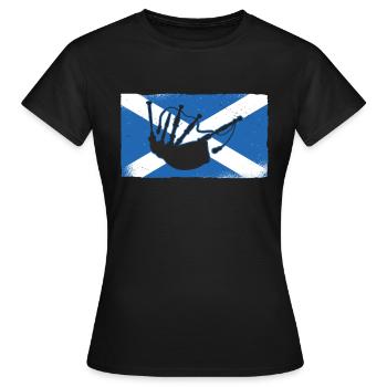Schottischer Dudelsack - Dudelsack Schottische - Frauen T-Shirt - Schwarz - Vorne - AI Model Female 172 dark (172cm)