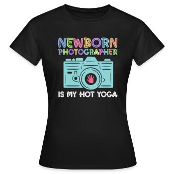 Newborn Photographer Baby Photography Saying - Women's T-Shirt - black - Front - AI Model Female 172 dark (172cm)