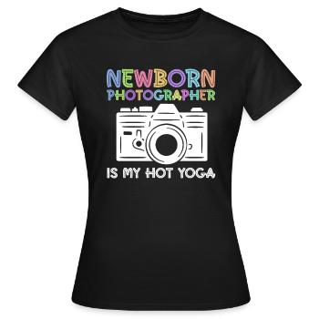 Newborn Photographer Baby Photography Saying - Women's T-Shirt - black - Front - AI Model Female 172 dark (172cm)