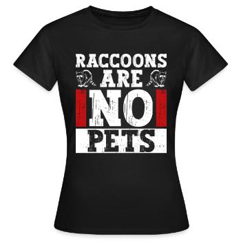 Raccoon Animal Welfare Animal Rights Activist - Women's T-Shirt - black - Front - AI Model Female 172 dark (172cm)