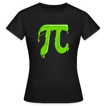 Grüner schleimiger Pi - Lustiger Mathelehrer für - Frauen T-Shirt - Schwarz - Vorne - AI Model Female 172 dark (172cm)