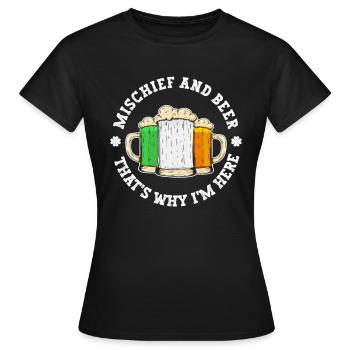 Irlande Irlandais drôle de dicton de la Saint-Patrick - T-shirt Femme - noir - Devant - AI Model Female 172 dark (172cm)