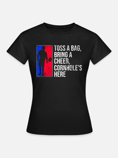 Cornhole Spieler Sackloch - Lustiges Cornhole - Frauen T-Shirt - Schwarz