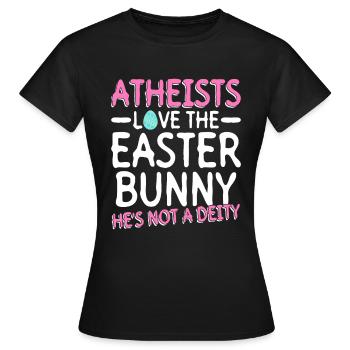 Atheist Ostern Anti Religion Anti Kirche Atheismus - Frauen T-Shirt - Schwarz - Vorne - AI Model Female 172 dark (172cm)