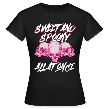 Süß und gruselig zugleich - Bubble Goth Perky Goth - Frauen T-Shirt - Schwarz - Vorne - AI Model Female 172 dark (172cm)