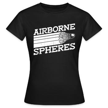 Kugeln in der Luft - Lustiges Badminton - Frauen T-Shirt - Schwarz - Vorne - AI Model Female 172 dark (172cm)