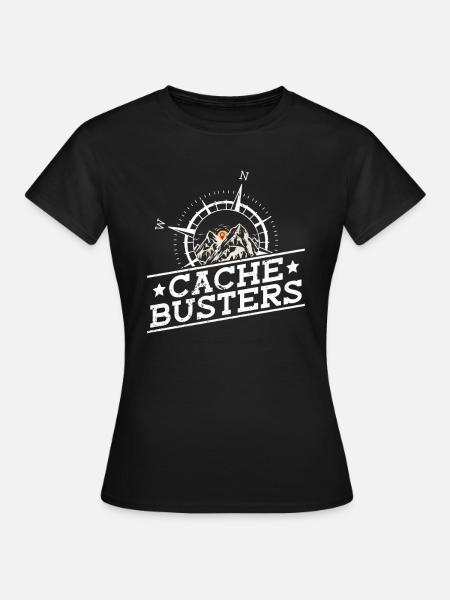 Cache Busters - Geocaching Geocacher - Frauen T-Shirt - Schwarz
