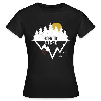 Born to cache - Geocaching Geocacher - Women's T-Shirt - black - Front - AI Model Female 172 dark (172cm)