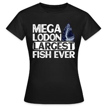 Megalodon - Le plus gros poisson de tous les temps - Requin - T-shirt Femme - noir - Devant - AI Model Female 172 dark (172cm)