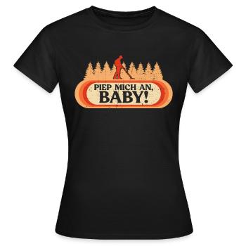 Piep Mich An, Baby! - Metalldetektor Sondengänger - Frauen T-Shirt - Schwarz - Vorne - AI Model Female 172 dark (172cm)