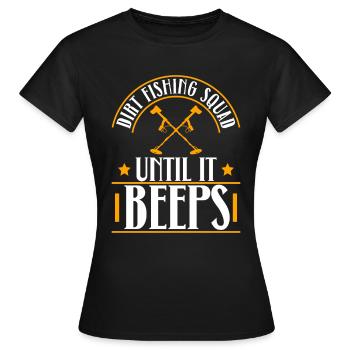 Équipe de détecteurs de métaux Chasse au trésor - T-shirt Femme - noir - Devant - AI Model Female 172 dark (172cm)