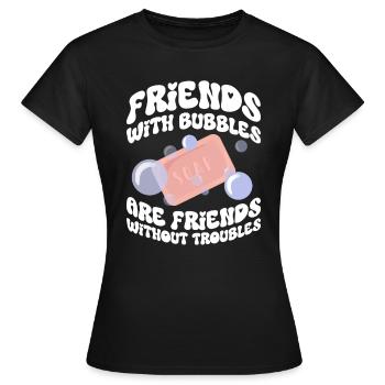 savon fabrication savon savonnière savonnerie savon chaudière - T-shirt Femme - noir - Devant - AI Model Female 172 dark (172cm)