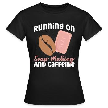 savon fabrication savon savonnière savonnerie savon chaudière - T-shirt Femme - noir - Devant - AI Model Female 172 dark (172cm)