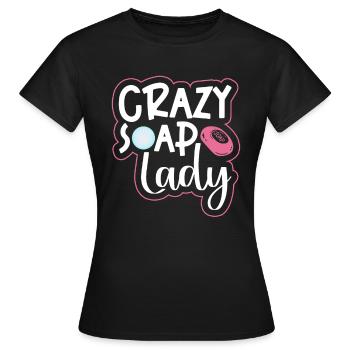 Savon Fabrication de savon Fabricant de savon Fabricant de savon - T-shirt Femme - noir - Devant - AI Model Female 172 dark (172cm)
