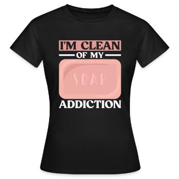 savon fabrication savon savonnière savonnerie savon chaudière - T-shirt Femme - noir - Devant - AI Model Female 172 dark (172cm)