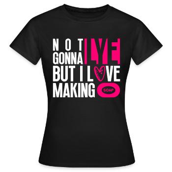 savon fabrication savon savonnière savonnerie savon chaudière - T-shirt Femme - noir - Devant - AI Model Female 172 dark (172cm)