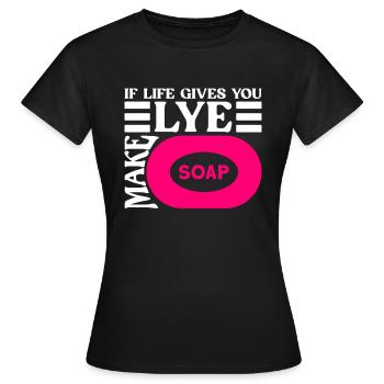 savon fabrication savon savonnière savonnerie savon chaudière - T-shirt Femme - noir - Devant - AI Model Female 172 dark (172cm)