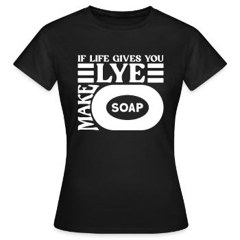 savon fabrication savon savonnière savonnerie savon chaudière - T-shirt Femme - noir - Devant - AI Model Female 172 dark (172cm)